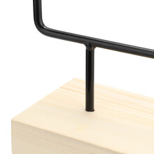 24 Holes Black Metal Jewelry Storage Rack 14.8x7x23 cm