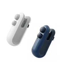 Rechargeable Mini Bag Sealer, 2-In-1 Heat Sealer with Cutter for Chip Bags, Portable Resealer Machine for Food Storage, White & Blue 2PC