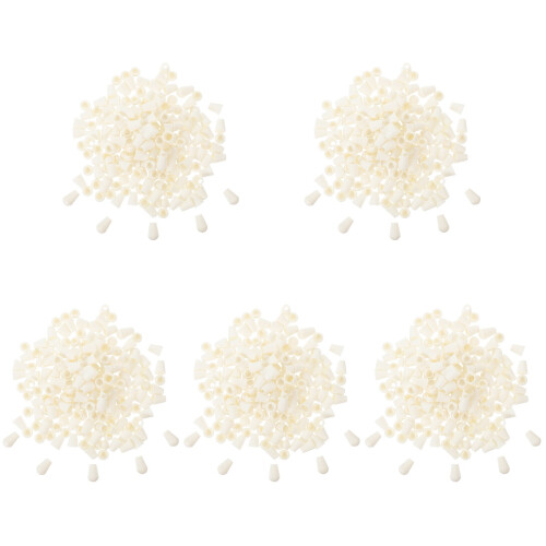 500Pcs White Plastic Rope Ends Drawstring Cord Fasteners for Sweaters