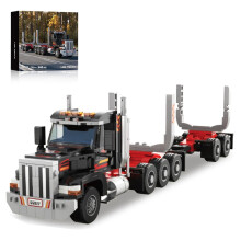 Bouwsets voor een houttransportwagen, compatibel met Lego auto's, voor volwassenen, jongens, 444 stuks