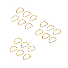 300Pcs Golden Stainless Steel D Rings for Handbag DIY and Belts
