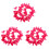 3Sets Red Crystal Column DIY Jewelry Material Delicate Earring Kit 1