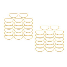 40Pcs Durable Golden D Ring Buckles for Handbag Straps and DIY Crafts