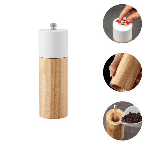 HEMOTON Household Grinding Tool Pepper and Multipurpose Grinds White
