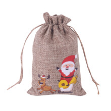 Liquidation ! Papier cadeau à moins de 1 $ ! Sacs cadeaux de Noël en jute et lin, sacs à cordon en jute et lin pour bonbons et friandises,