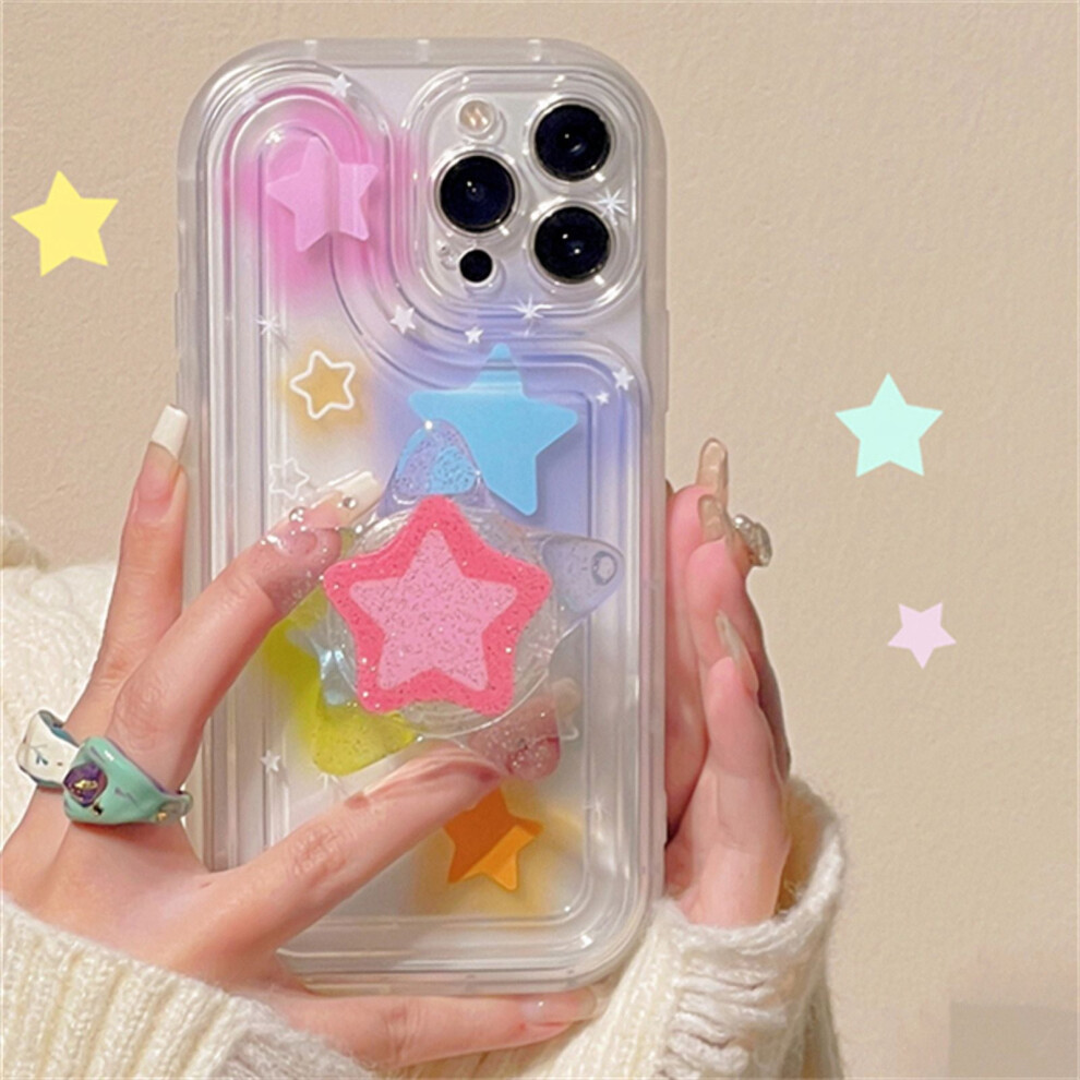 3D Glitter Star Ring Stand Case For Iphone 15Â11 937196020249