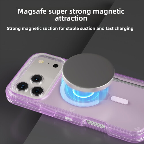 Διαφανής θήκη iPhone17Pro Max συμβατή με MagSafe – Τριπλής στρώσης μαγνητική, ανθεκτική σε 1