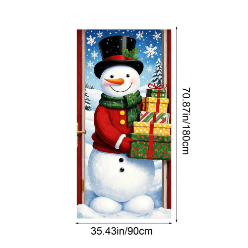 Kerstdeurhoes met elastische rand, 35x72 inch 2