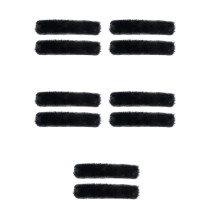 5Pairs Black Soft Warm Detachable Slipper Decor Plush Sandals Charms