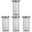 4Pcs Stainless Steel Tea Filters Tea Leaf Strainers Silver Set 1