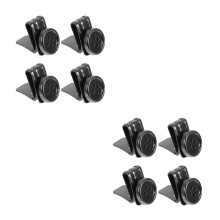 8Pcs Black Metal Suspenders Buttons No Sew Clips for Jeans Pants Men
