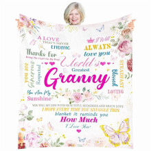 Gaver til bedstemor, bedstemor, nana Gigi Mimi, unikke fødselsdagsgaver til bedstemor fra børnebørn, bedstemortæppe til mors dag,