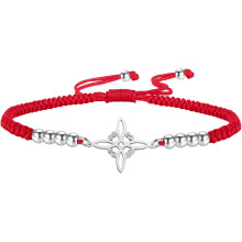 Adjustable Witch Knot Bracelet – Handmade Celtic Trinity Knot, Red String, Beaded Triquetra, Wiccan Amulet, Irish Gift