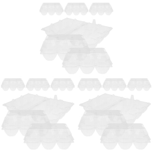 18Pcs Transparent PVC Egg Tray Goose Egg Storage Organizer