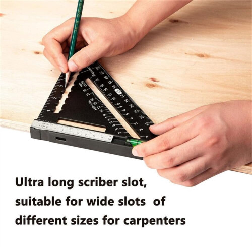 Triangle Ruler Aluminum Alloy Metric and Degree Dual Scale 2