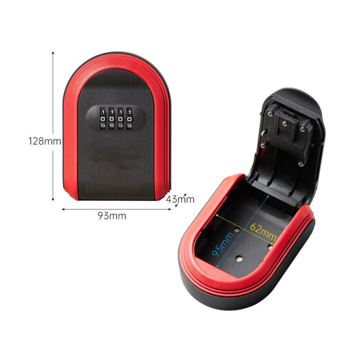 Key Safe Box Weatherproof Wall Mounted Key Lock Box 4 Digit Code Outdoor Key Security Storage Case,Multiple Options Available 1