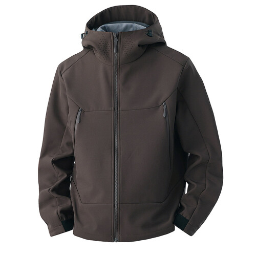 Men's Tactical Hooded Jacket Brown Size M