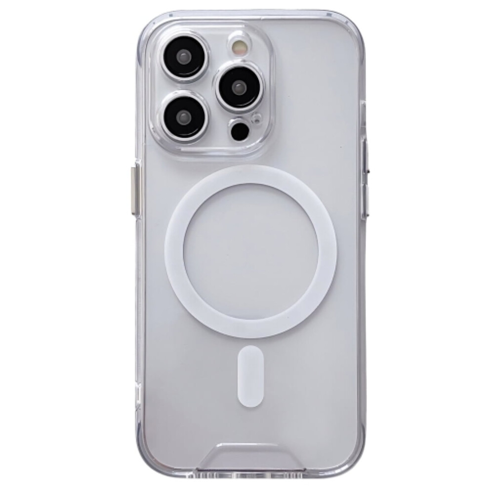 For Compatible With Iphone 14 Pro Space Magsafe Acrylic Hybrid Tpu Phone Case(Transparent) 9065194297323