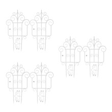 6Pcs PP Plastic Garden Border Fence White Decorative Fence for Yards