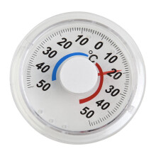Round Metal Outdoor/Indoor Thermometer with Pointer – Garden & Patio Decor, Compatible with B5006