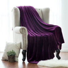 Purple Fleece Throw Blanket 60x82 inches
