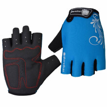 ACDANC 1Pairs Fingerless Gloves,Secure Palm Grip Gym Gloves for Men,Efficient Ventilation Bike Gloves,XL,Blue