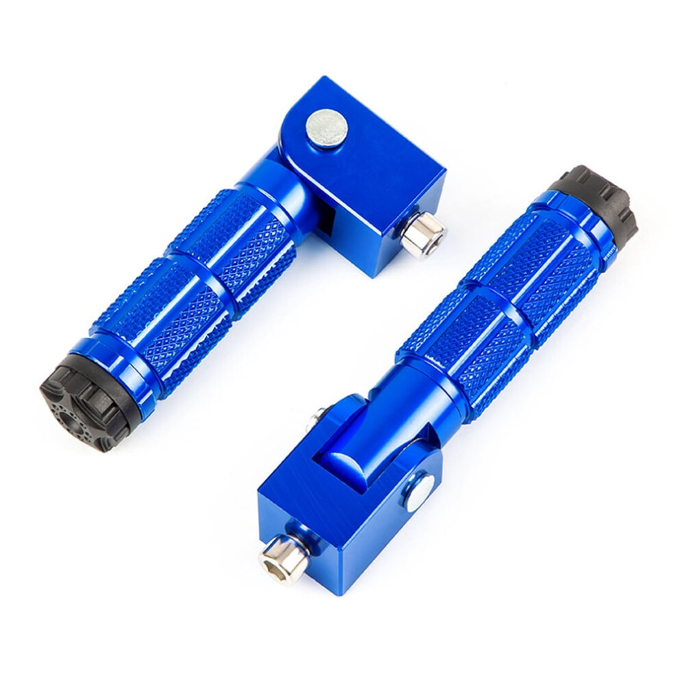 1 Pair Motorcycle Pedal Foladable Footrests 8Mm Universal Aluminum Foot Pegs For Motorcycle Scooters Bicycle Electric Bike Black/Silver/Red 9329345386084