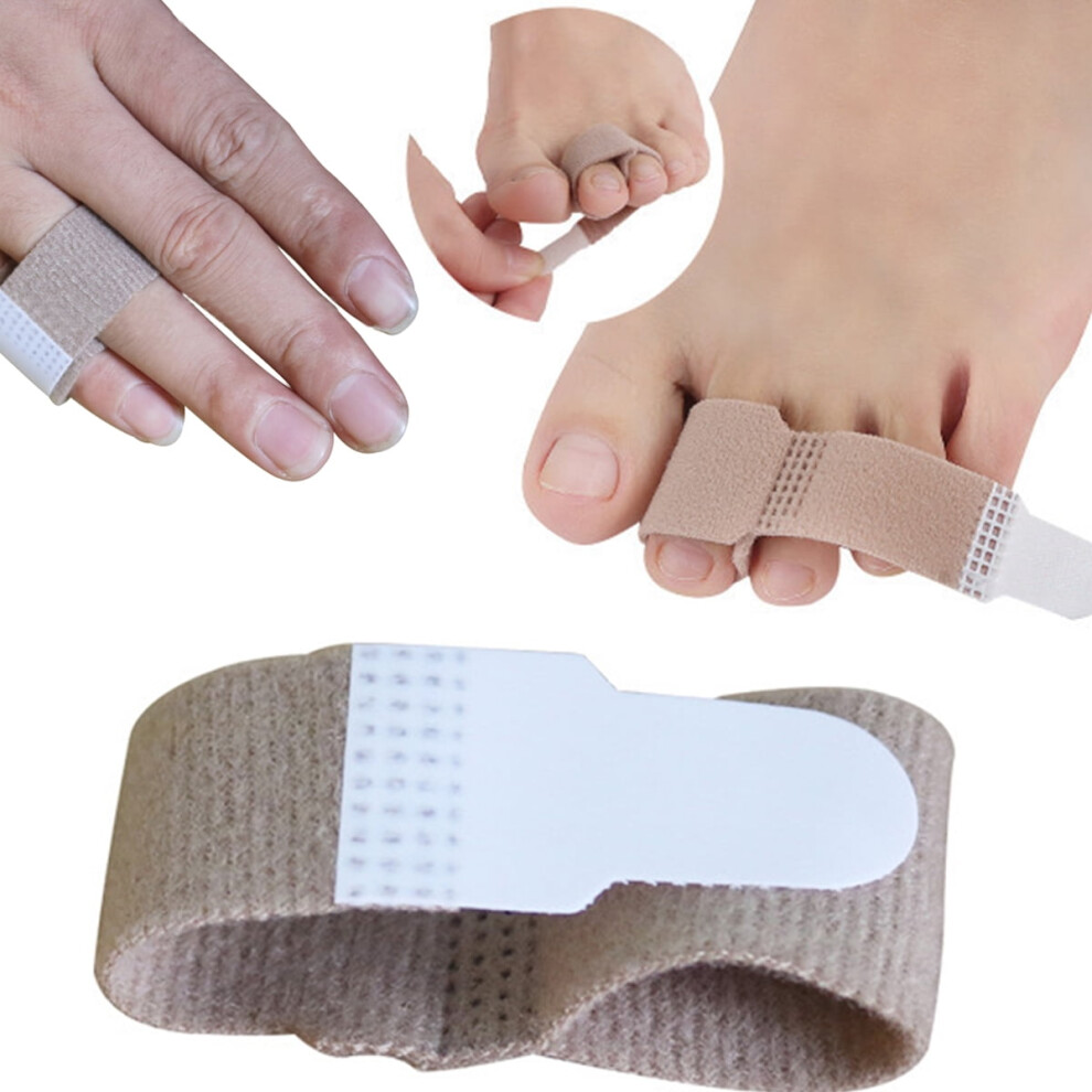 20Pcs Fabric Hammer Toe Wraps, Toe Bandages Brace, Toe Corrector for Overlapping Toes, Toe Splints for Crooked Toes, Curled Toes and Bent Toes