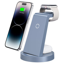 3-in-1 Wireless Charging Station Compatible with iPhone 16/15/14/13/12/11/X/Pro Max, Apple Watch, AirPods 4/3/Pro