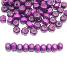 Houten kralen 6 mm paarse tussenkralen 500 stuks