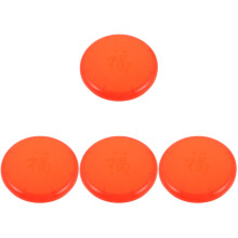 4Pcs Durable Plastic Round Stool Seats Orange Chair Seat Replacement