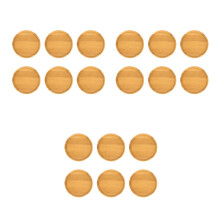 18Pièces Support En Bambou Khaki Plateau Rond Succulente Durable