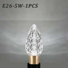 Ampoule LED E26, 5W, style cristal, blanc 6000K