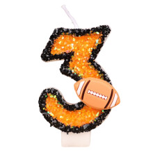 Verjaardagscijferkaarsjes met glitter, taarttopper (set van 3)