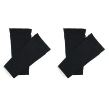 2Paires De Compression Noires Manchons Mollets Ultra-Fins