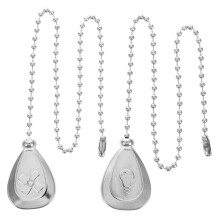 Ornements de chaînette de ventilateur de plafond Pretyzoom argentés (2 pièces)