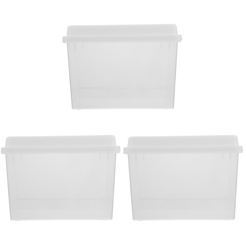 3Pcs PP Clear Bread Storage Containers for Home Kitchen and Bakery Use