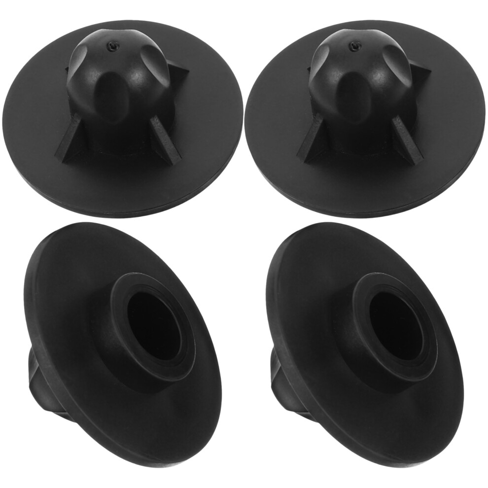 4Pcs Black Chair Leg Covers Plastic Reusable Floor Protectors For Home 3712458668998