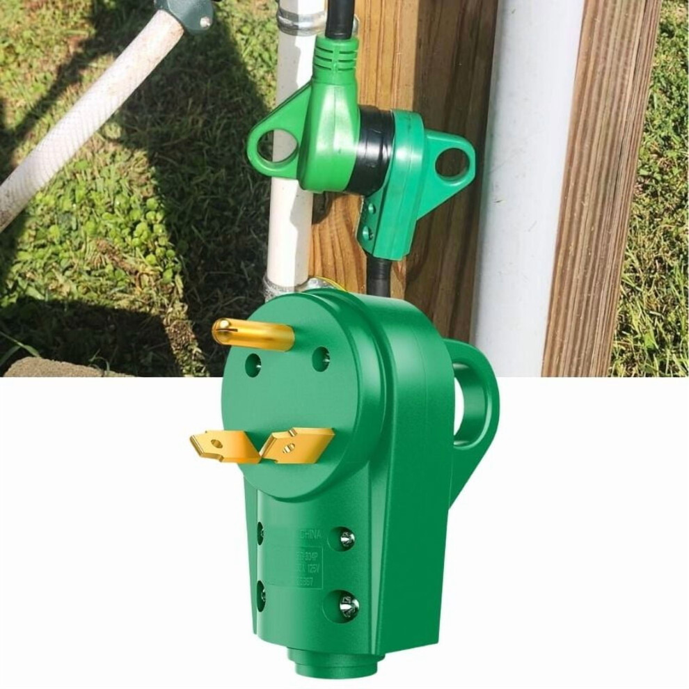 30 Amp Rv Male Replacement Plug 125 Volt Heavy Duty With Handle Etl Listed Nema Tt-30P For Camper Caravan Motorhome Van Trailer 9065194298191