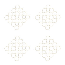 600Pcs Golden Drink Markers DIY Wine Charms Electroplated Iron