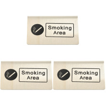 3Pièces Panneaux Zone Fumeurs Public Inox
