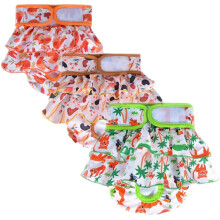 3-Pack Washable Female Dog Diapers, Reusable Pet Skirts Compatible with Small/Medium Dogs