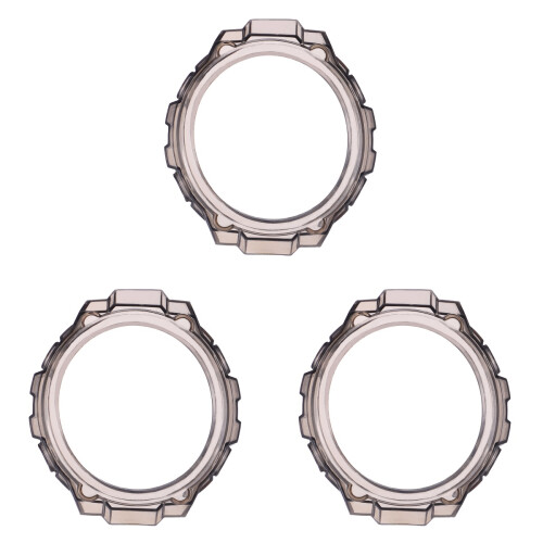 3Pcs Black Soft Tpu Smart Watch Cover Scratch Resistant Case