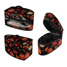 Étui de rangement pour fer à repasser léger en polyester avec motif citrouille et feuille d'érable (étui seul).