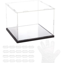 Transparente Acryl-Vitrine, 8,4 x 8,4 x 6,5 Zoll, kompatibel mit Baseballkappen, Snapback-Caps, Mini-Helmen und Sammlerstücken