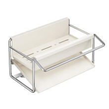 Stainless Steel Sponge Holder with Drain Tray Beige
