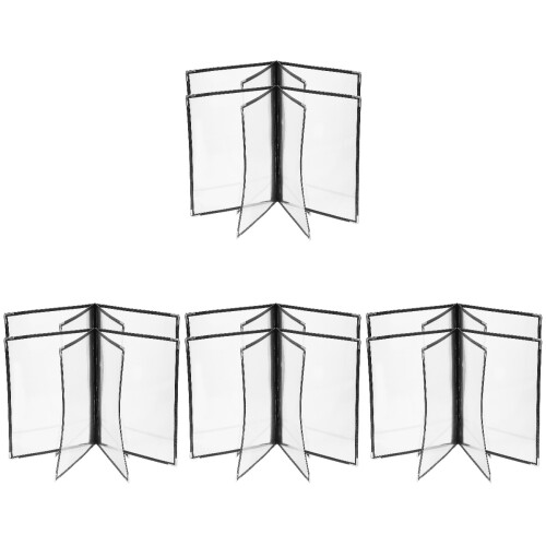 8Pcs PVC Clear Menu Binder Covers Looseleaf Menu Holders