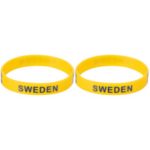 12Pcs Yellow Country Wristbands Soft Silicone for