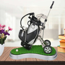 Golf ajándék golf tolltartó, golftáska tartó 3 darabos alumínium tollal, golftáska ceruzatartóval férfiaknak (piros és fehér)
