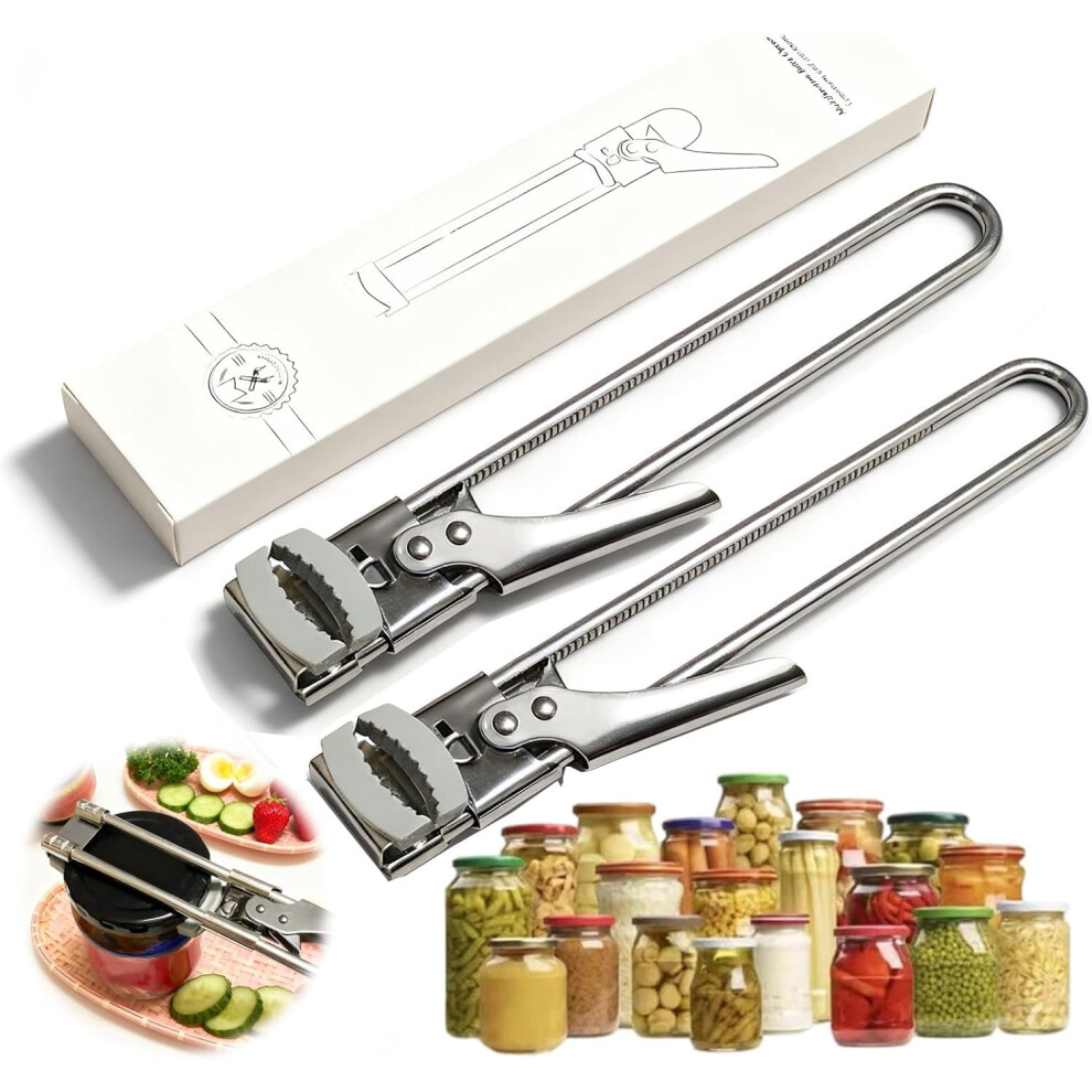 Adjustable Stainless Steel Jar Opener, 2026 New EasyGrip High-Leverage Jar Opener for Seniors & Kitchen